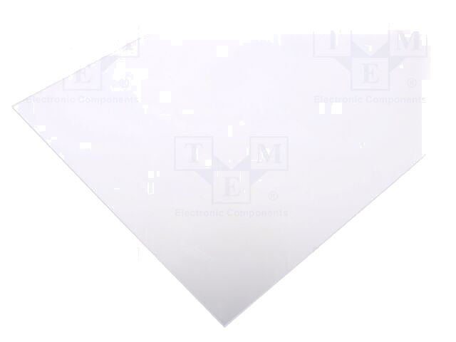 Vel; Afm: 500x498mm; Thk: 0,8mm; kleurloos; Maattolerantie: 0; +2mm Vel; Afm: 500x498mm; Thk: 0,8mm; kleurloos; Maattolerantie: 0; +2mm
